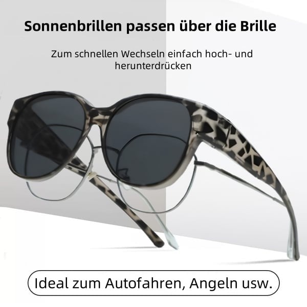 🔥Siste dag salg 49% OFF😎Solbriller med UV400-beskyttelse, egnet til å bruke over brillene