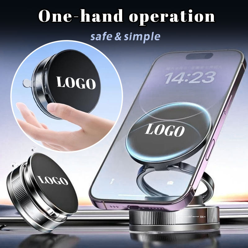 🚗✨Magnetisk sugekoppholder for telefon (bilens logo kan tilpasses)