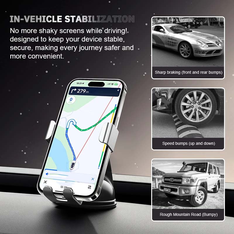 Anti-ryst mobiltelefonholder for bil
