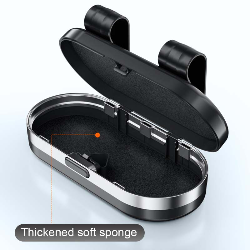 Brilleetui med speil for bilen