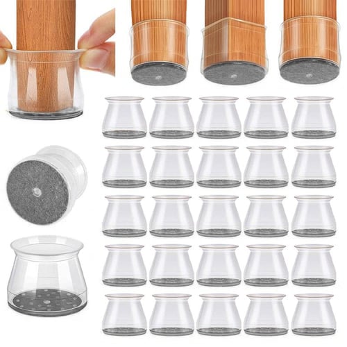 ✨ Universelle gummibeskyttere for stolben – Passer til alle stolbenformer, ripebestandige og slitesterke, den ultimate løsningen for å beskytte gulvene dine.