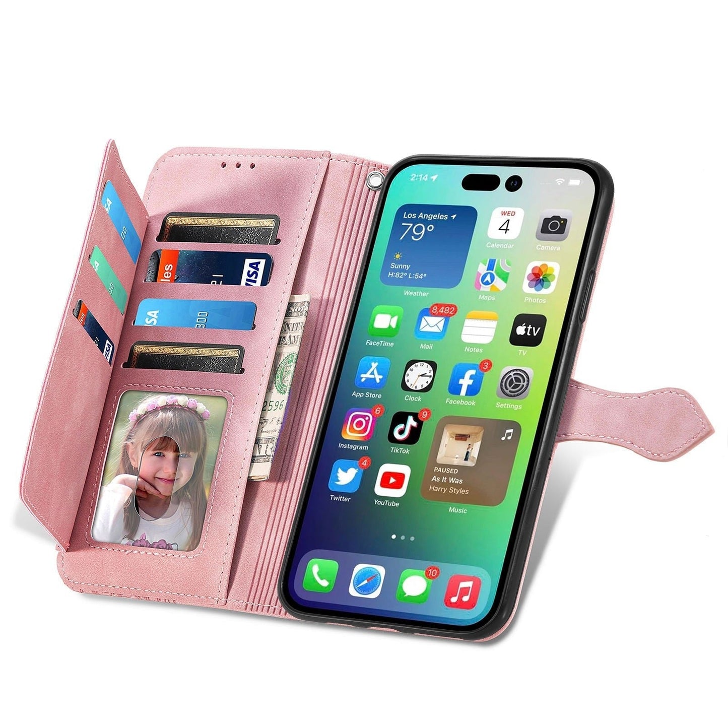 Allsidig Elegance Wallet Flip-etui for iPhone