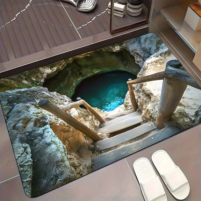 Optisk illusjonsmønster sklisikker dørmatte