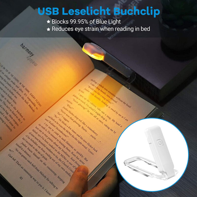 USB-lading Clip-on leselampe