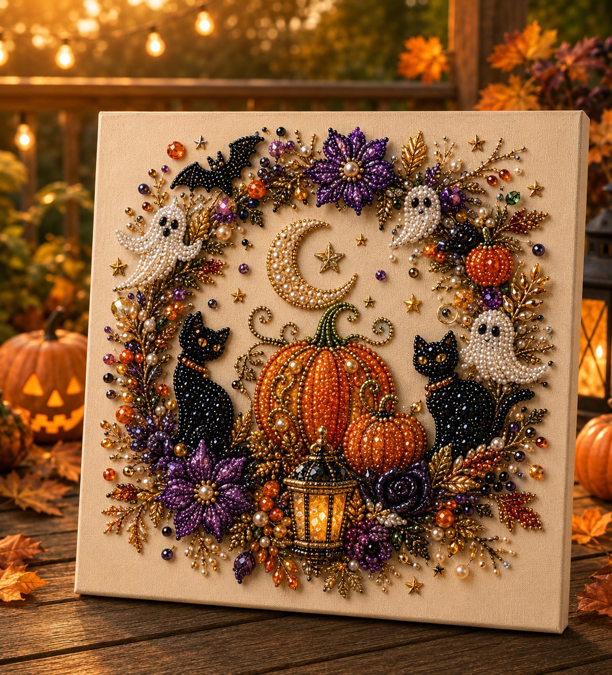 🔥 Siste dag med 49 % rabatt – 👻✨ Halloween-perlekunst-DIY-sett – Forvandle små perler til skummel-søt magi (📦Kjøp 2, få gratis frakt)