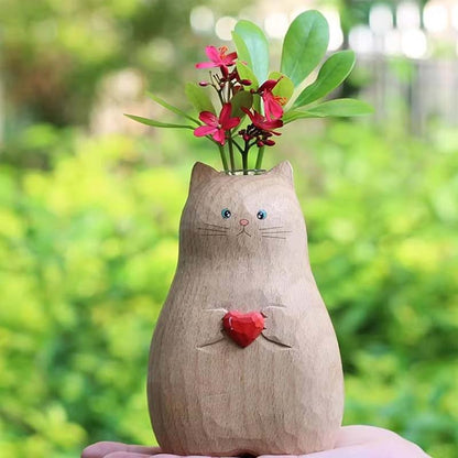 Kattevase med hjertemønster
