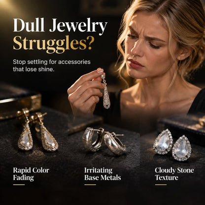 💎Elegante zirkon-øreringer med toveis dråpeformet dusk for kvinner