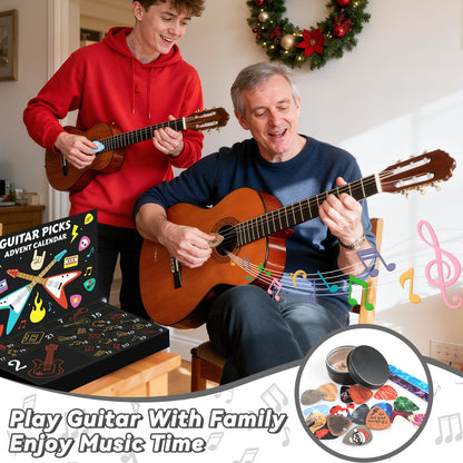 🔥SISTE DAG 49 % RABATT – 🎸Gitarrplekter-adventskalender 2025🎁
