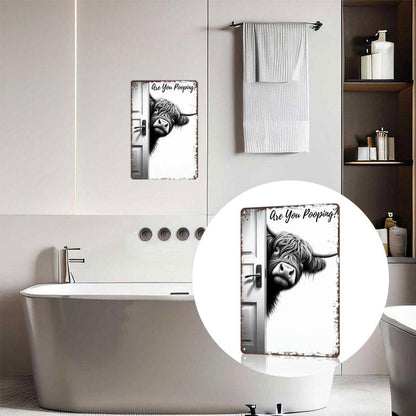 🐄Retro veggdekor med høylandsokse