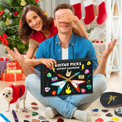 🔥SISTE DAG 49 % RABATT – 🎸Gitarrplekter-adventskalender 2025🎁