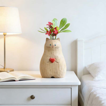 Kattevase med hjertemønster