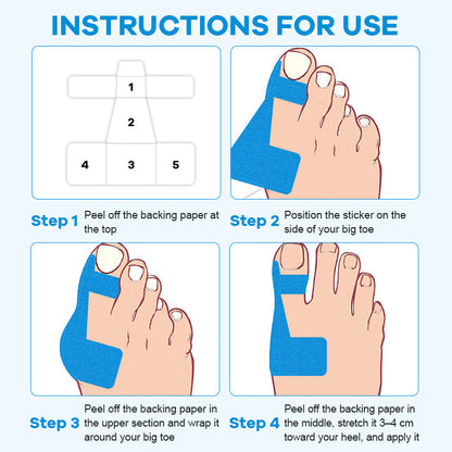 Ferdigskåret kinesiologitape for hallux valgus
