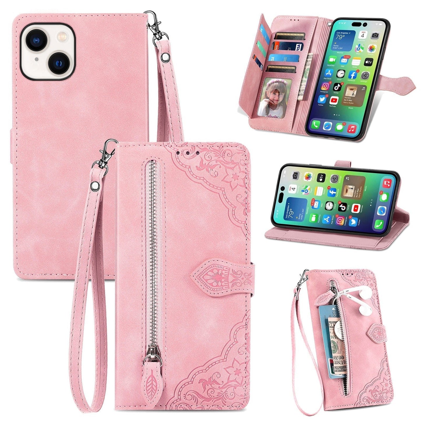 Allsidig Elegance Wallet Flip-etui for iPhone