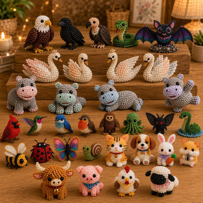 🧵✨ Lite DIY-sett med 3D-perledyr
