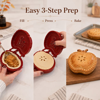 🥧Nybegynnervennlig, gjenbrukbar mini-form til håndpai | 6 morsomme former for enkel fylling, forming og lukking av hjemmelagde paier og bakverk 🍎✨