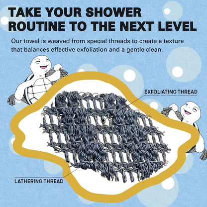 🎁Siste dag: Kjøp 1, få 2 gratis🔥🧼Eksfolierende antibakteriell dusjhåndkle🚿