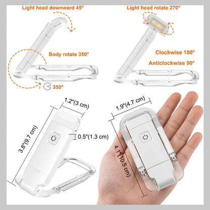 USB-lading Clip-on leselampe