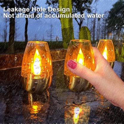 Solcelledrevet stearinlyslampe