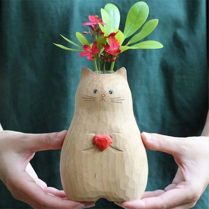 Kattevase med hjertemønster