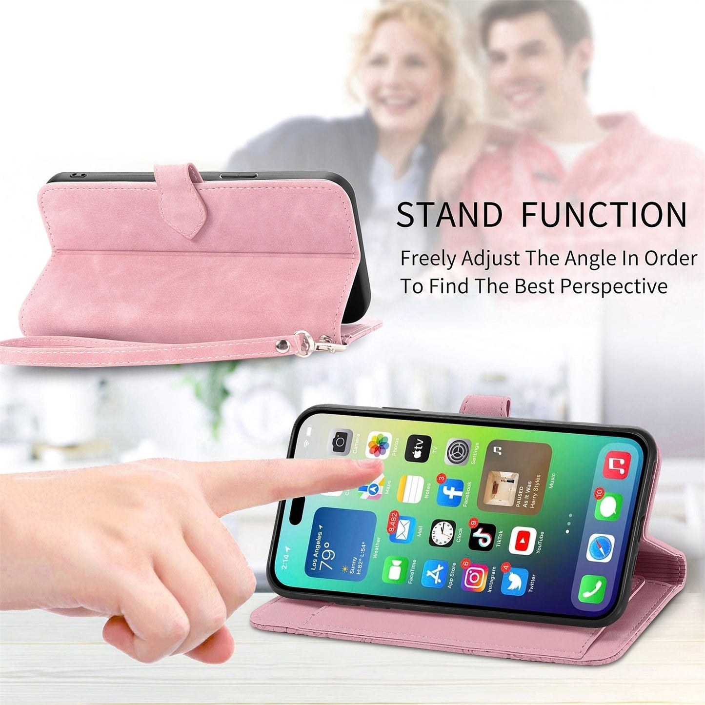 Allsidig Elegance Wallet Flip-etui for iPhone