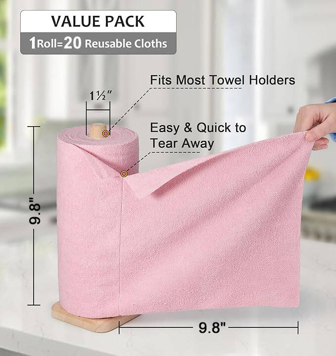 ♻️Gjenbrukbare mikrofiberpapirhåndklær på rull🧻