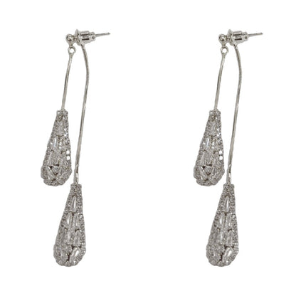 💎Elegante zirkon-øreringer med toveis dråpeformet dusk for kvinner