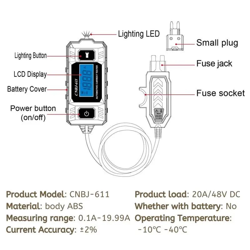 🔥 🚗✨ Diagnostisk tester for elektriske feil i biler