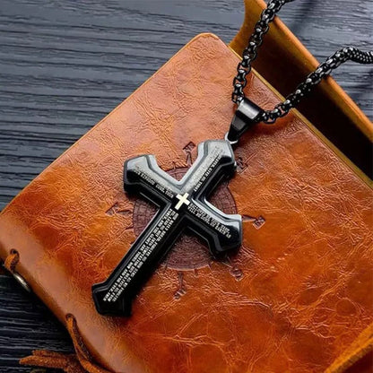 ✝️ Halskjede med kors og Fadervår