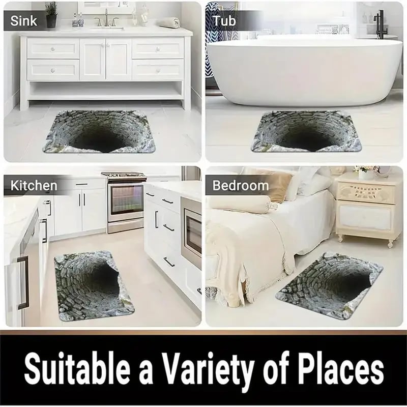 Optisk illusjonsmønster sklisikker dørmatte