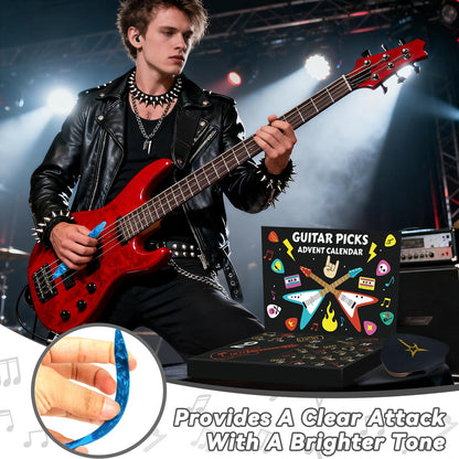 🔥SISTE DAG 49 % RABATT – 🎸Gitarrplekter-adventskalender 2025🎁