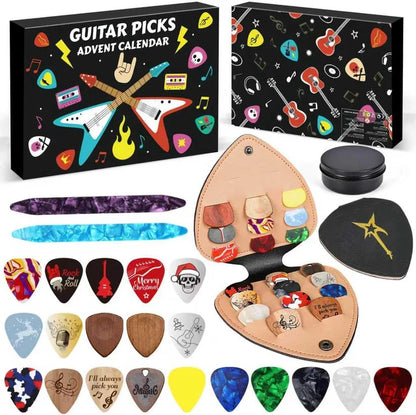 🔥SISTE DAG 49 % RABATT – 🎸Gitarrplekter-adventskalender 2025🎁