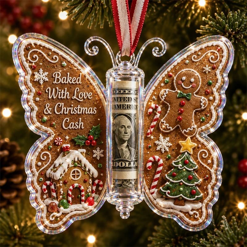 🦋💵 Julegave med sommerfuglpynt – Pengeholder til jul som minnesmerke 🎄✨