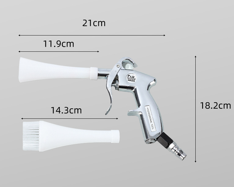 Tornado rengjøringspistol - 2-i-1 luftblåsepistol med børste