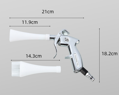 Tornado rengjøringspistol - 2-i-1 luftblåsepistol med børste