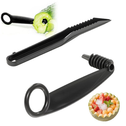 Spiral- og V-verktøyduo for fruktdekorasjonen